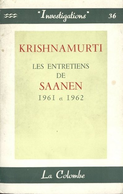 Les Entretiens de Saanen en 1961 et 1962