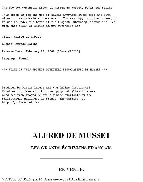 Alfred de Musset