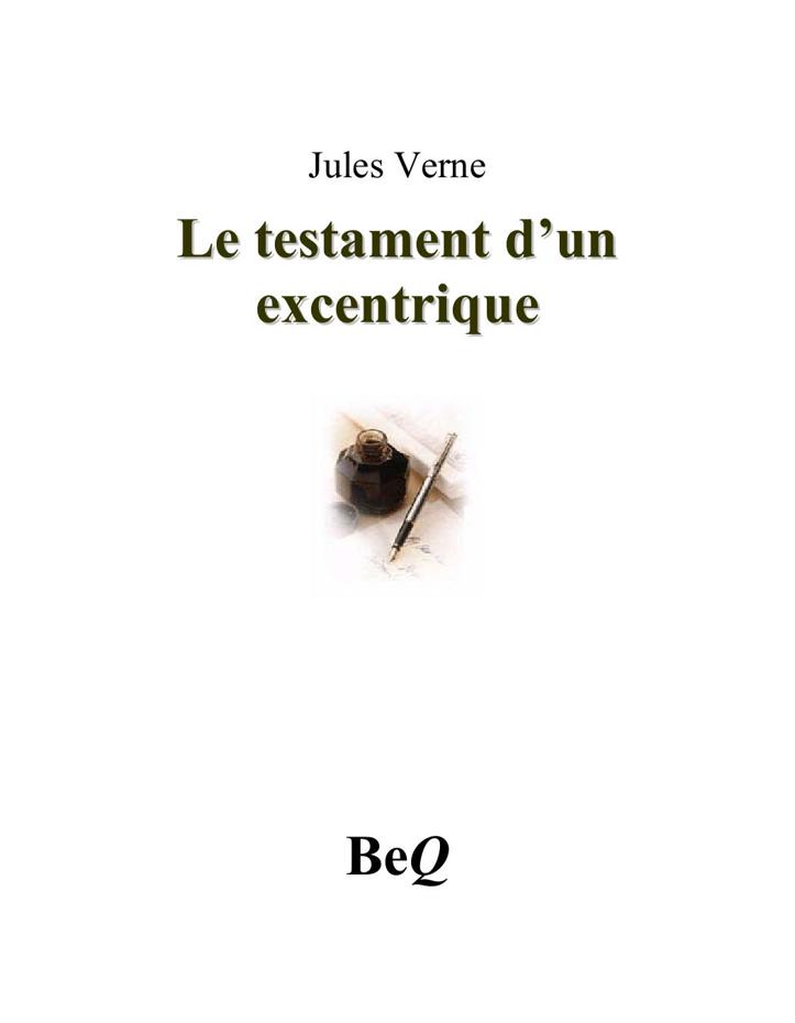 Le testament d'un excentrique