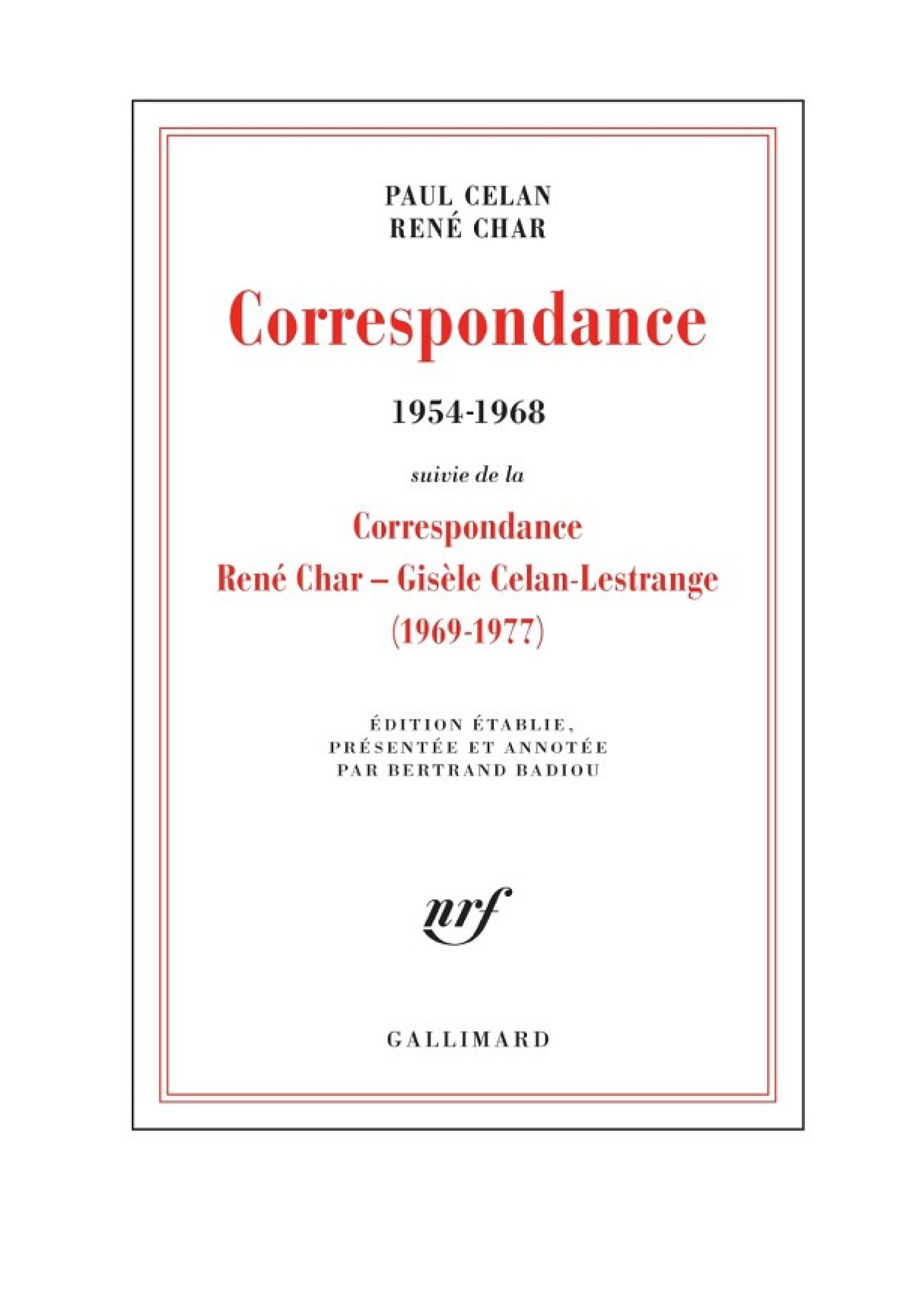 Correspondance (1954-1968)