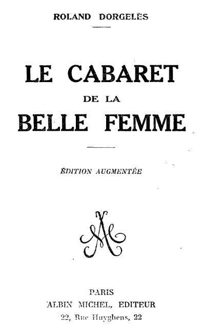 Le Cabaret de la belle femme