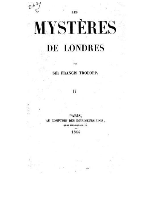 Les Mystères de Londres Tome II