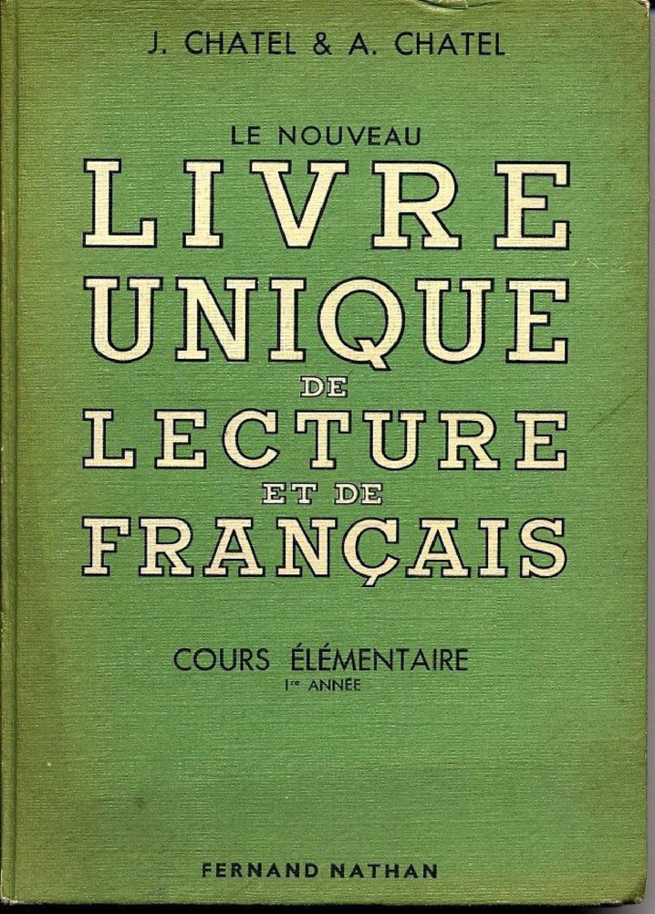 Livre unique de lecture et de Fançais