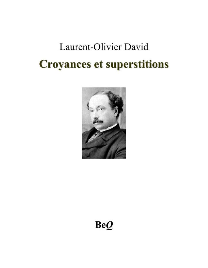 Croyances et superstitions