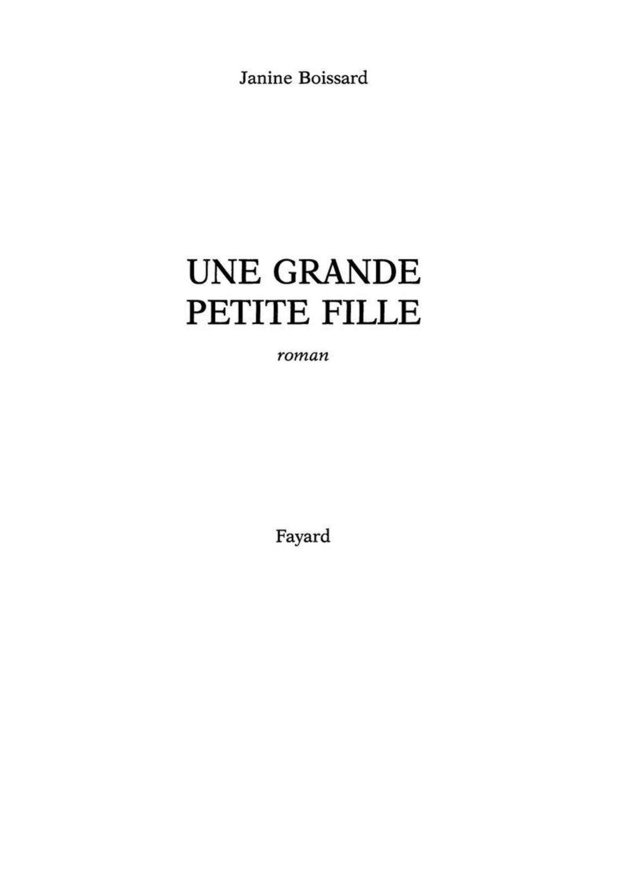 Une grande petite fille