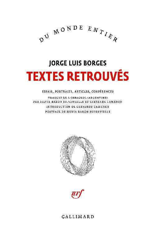 Textes retrouvés