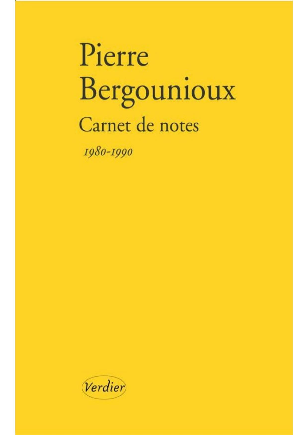 Carnet de notes, 1980-1990